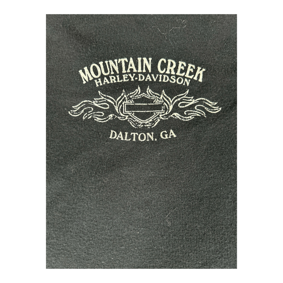 VTG Harley Davidson Vneck Top Womens Medium Dalton, GA Rhinestone 2007 Sz S/P - Picture 3 of 6